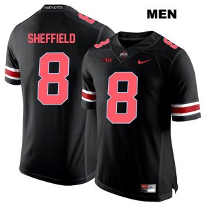 Men's NCAA Ohio State Buckeyes Kendall Sheffield #8 College Stitched Authentic Nike Red Number Black Football Jersey BJ20H24GJ